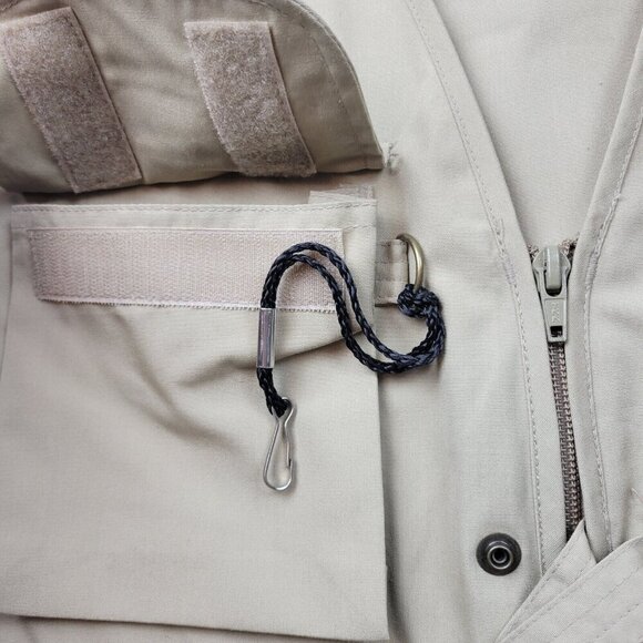 LL Bean Fishing Vest Mens Large Anglers Tan Retro Vintage New - Picture 2 of 11